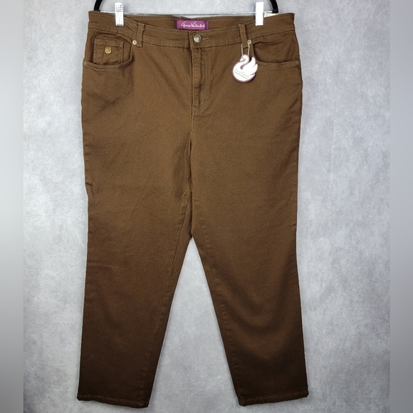 GLORIA Vanderbilt women's brown jeans size 14 - Picture 1 of 14